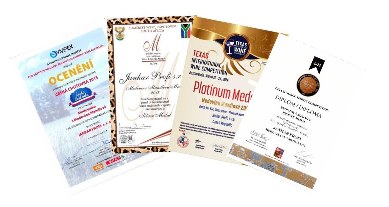 mandlová - 4 diplomy